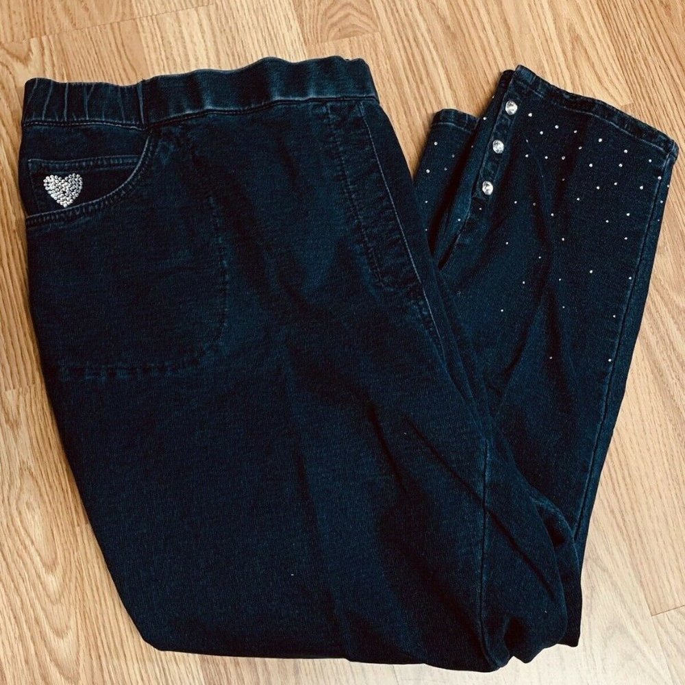 Quaker Factory Dream Jeannes Capris Pants 3X EB18